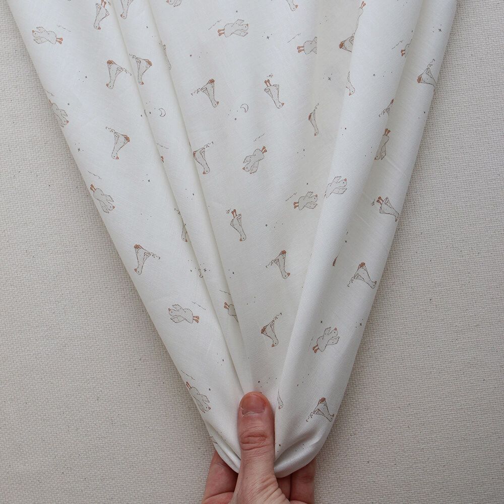 Anatole - Tissu sergé / twill fin coton organique imprimé petites oies