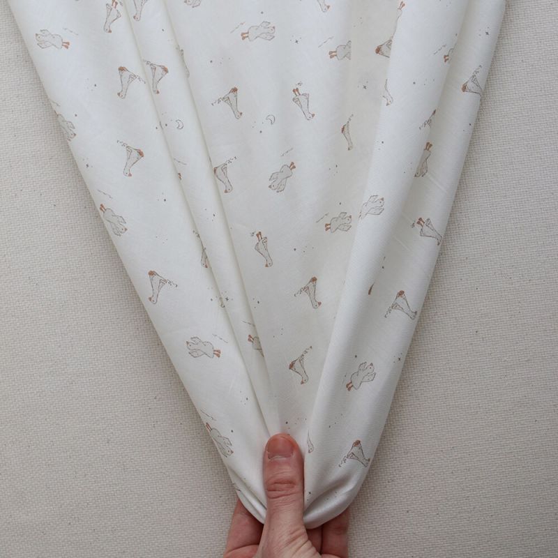Anatole - Tissu sergé / twill fin coton organique imprimé petites oies