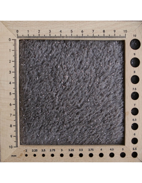 Meora - fausse fourrure / moumoute sherpa lurex taupe