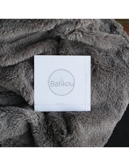 Meora - fausse fourrure / moumoute sherpa lurex taupe