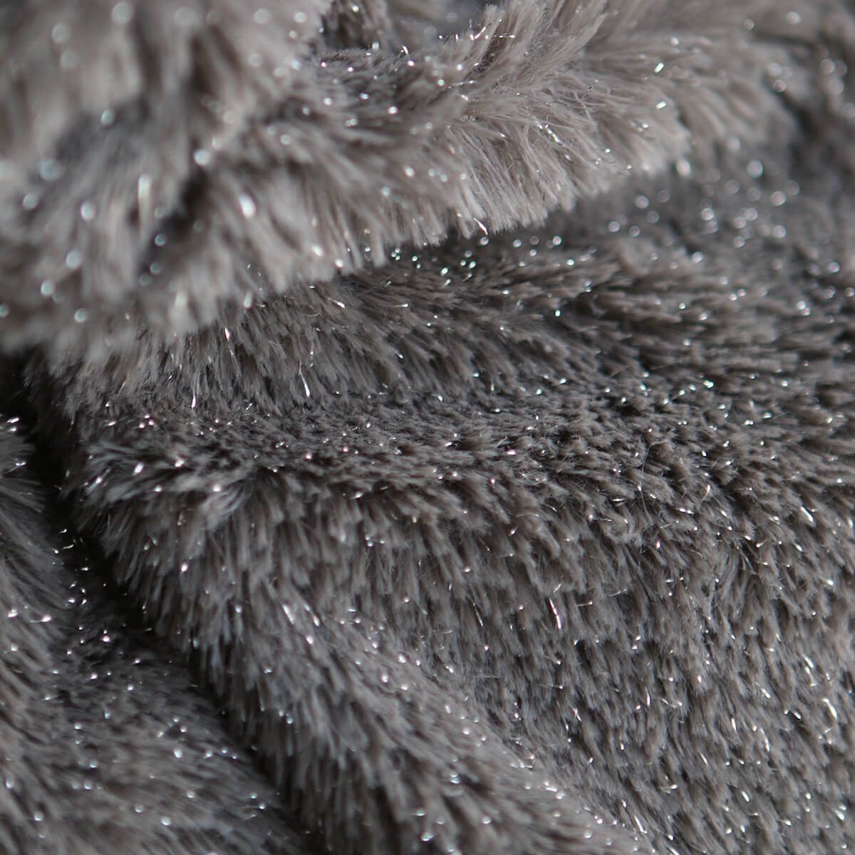 Meora - fausse fourrure / moumoute sherpa lurex taupe