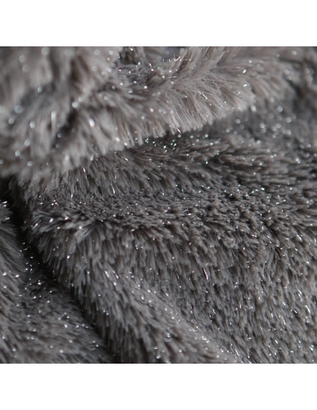 Meora - fausse fourrure / moumoute sherpa lurex taupe