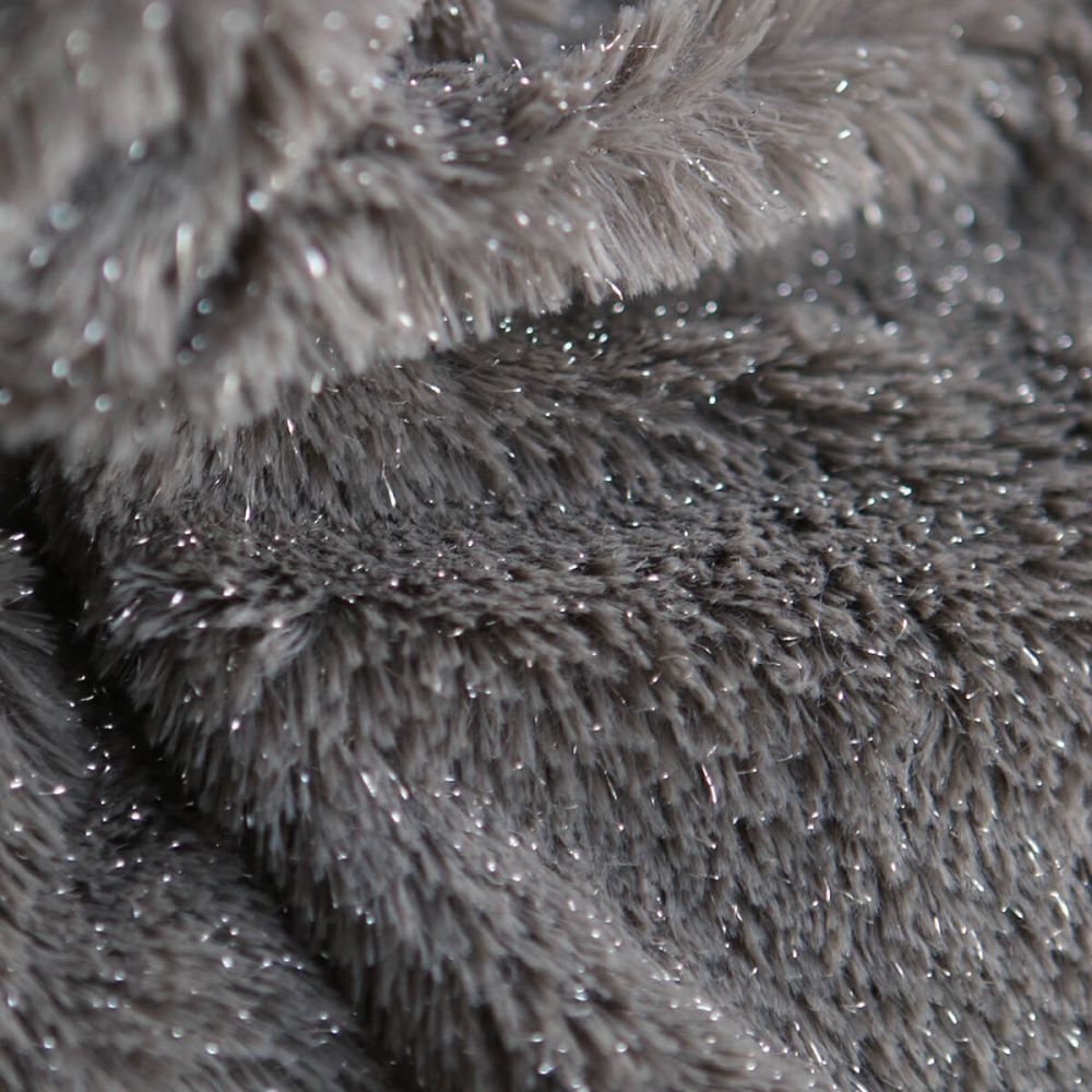 Meora - fausse fourrure / moumoute sherpa lurex taupe