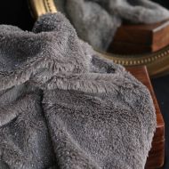 Meora - fausse fourrure / moumoute sherpa lurex taupe