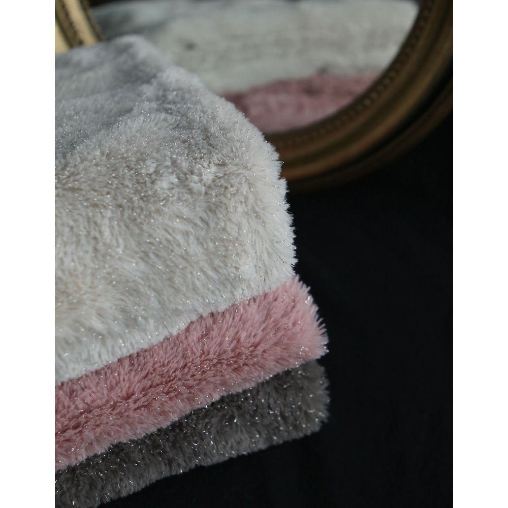 Meora - fausse fourrure / moumoute sherpa lurex taupe