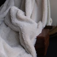 Meora - fausse fourrure / moumoute sherpa lurex écru