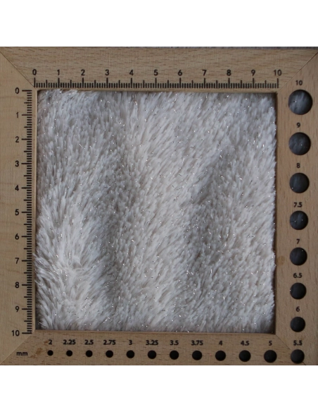 Meora - fausse fourrure / moumoute sherpa lurex écru