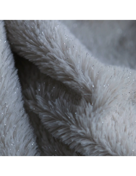 Meora - fausse fourrure / moumoute sherpa lurex écru