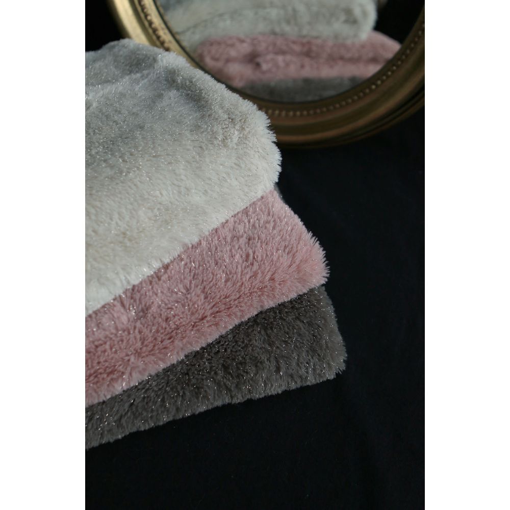 Meora - fausse fourrure / moumoute sherpa lurex écru