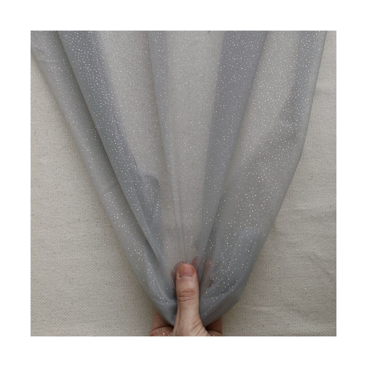 Tulle souple gris / argenté