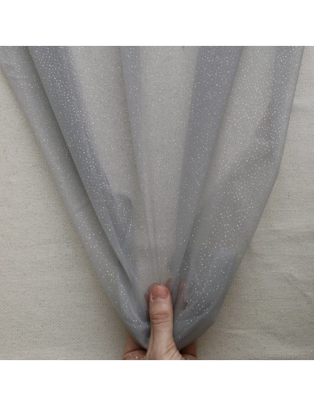 Tulle souple gris / argenté