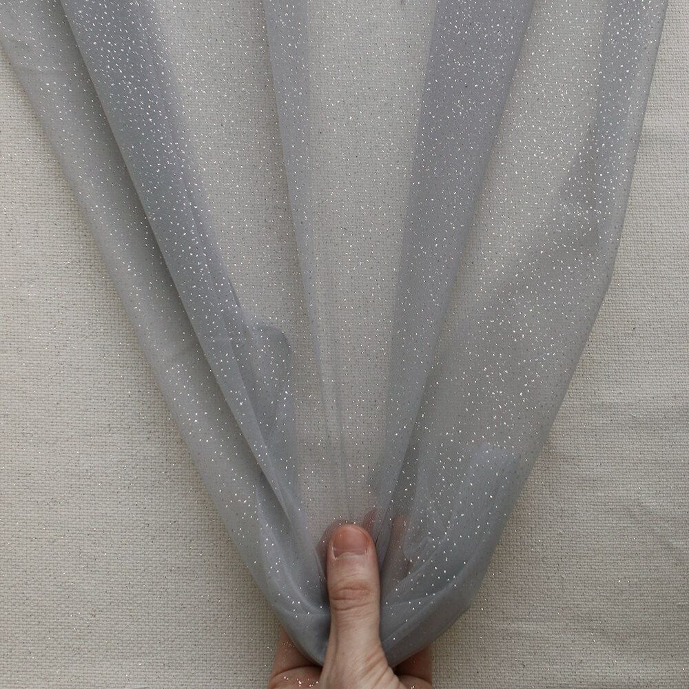 Tulle souple gris / argenté