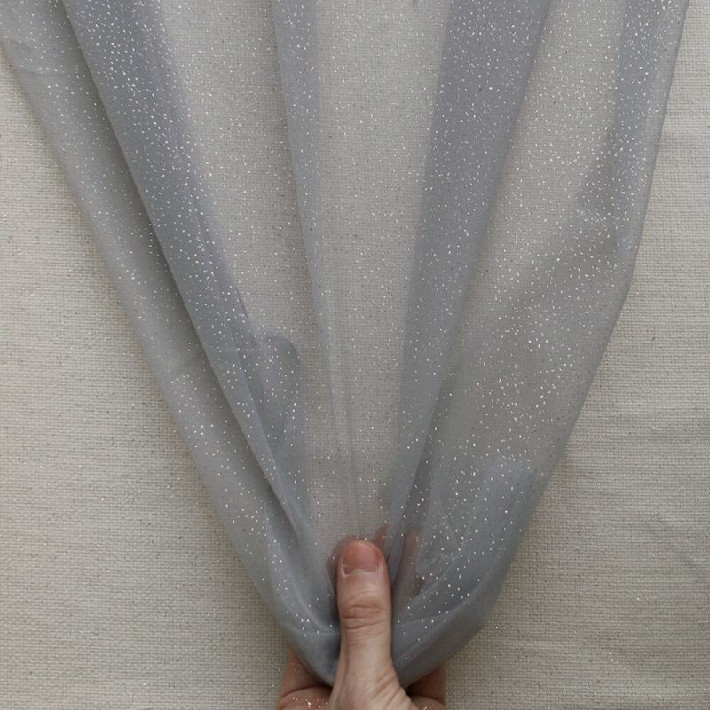 Tulle souple gris / argenté
