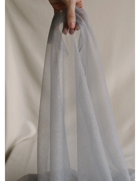 Tulle souple gris / argenté