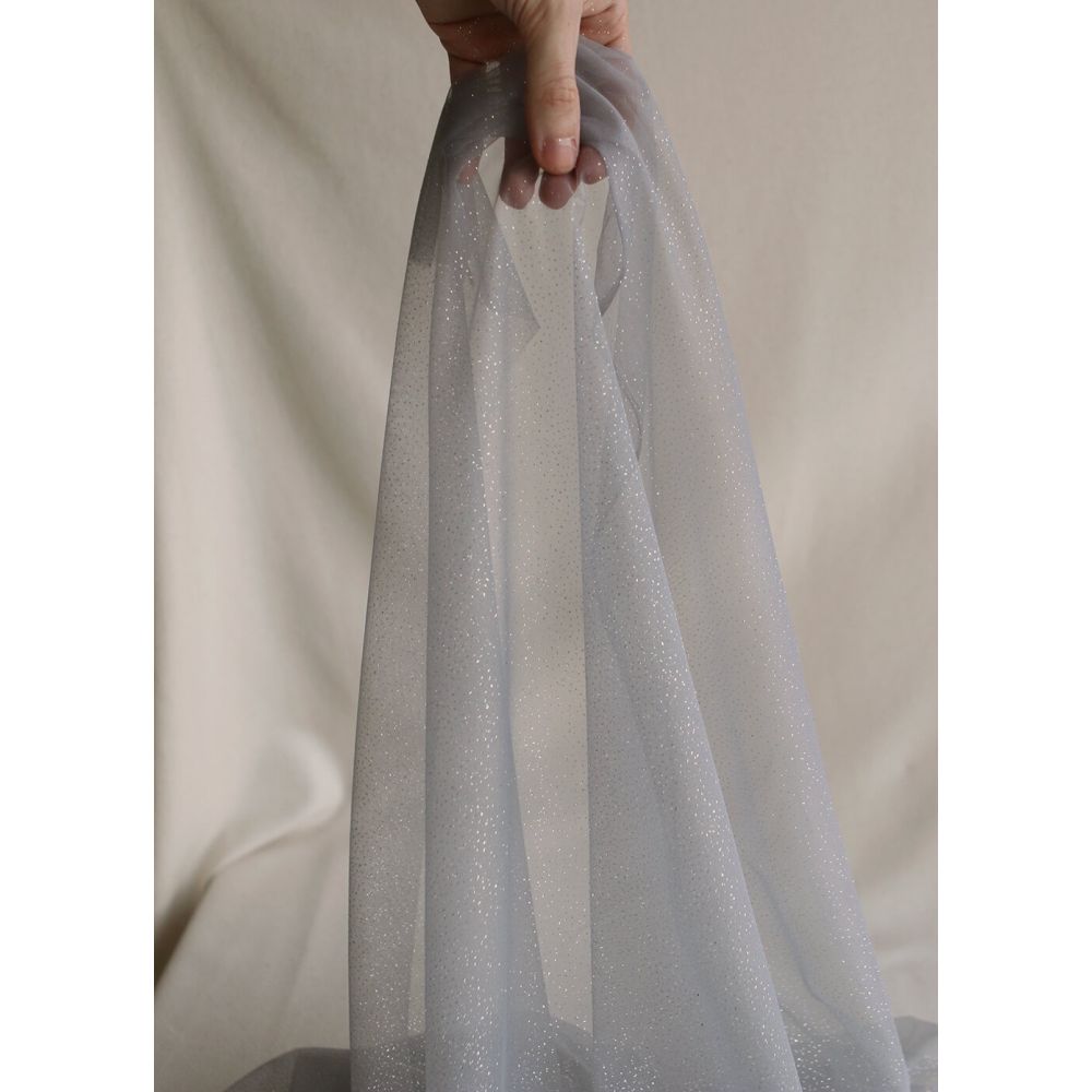 Tulle souple gris / argenté