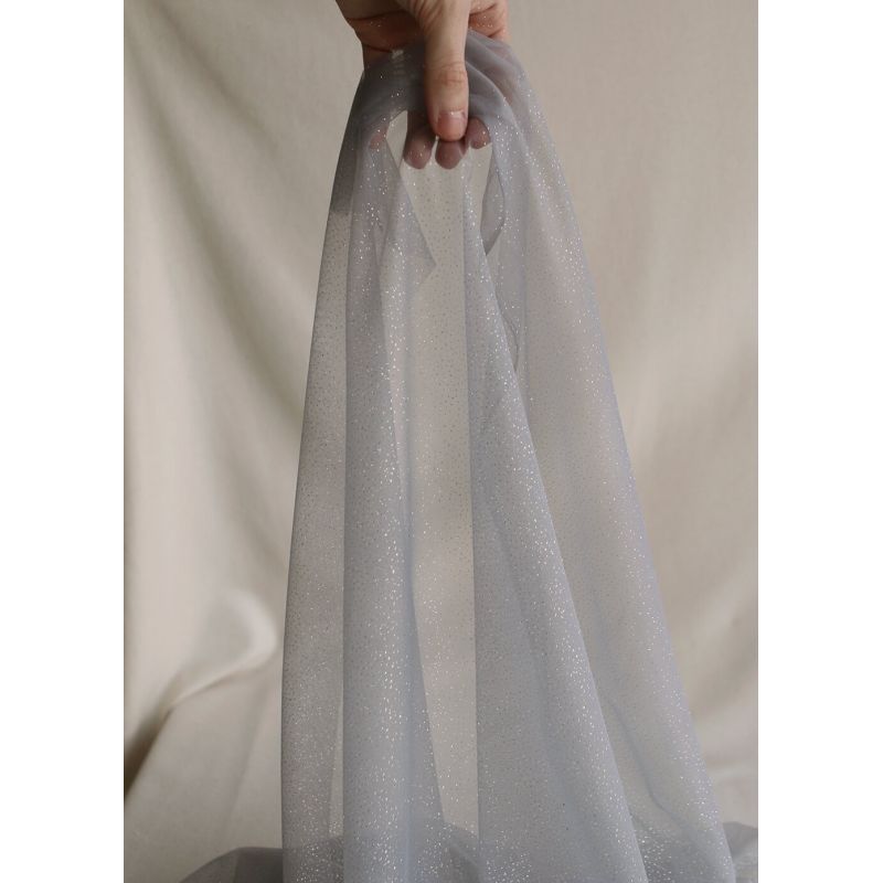 Tulle souple gris / argenté