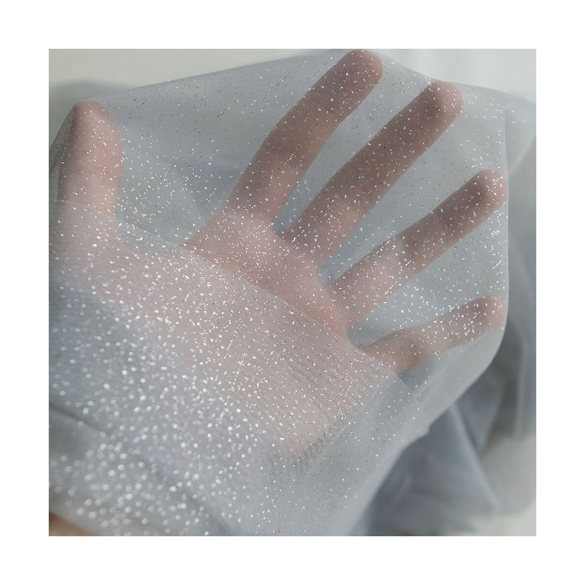 Tulle souple gris / argenté