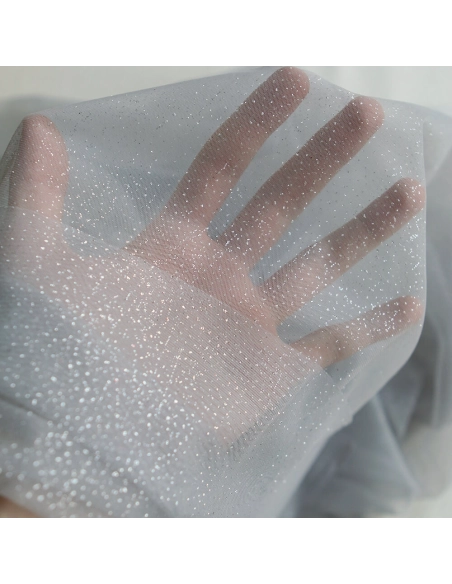 Tulle souple gris / argenté