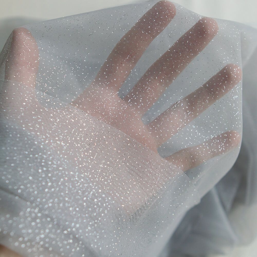 Tulle souple gris / argenté