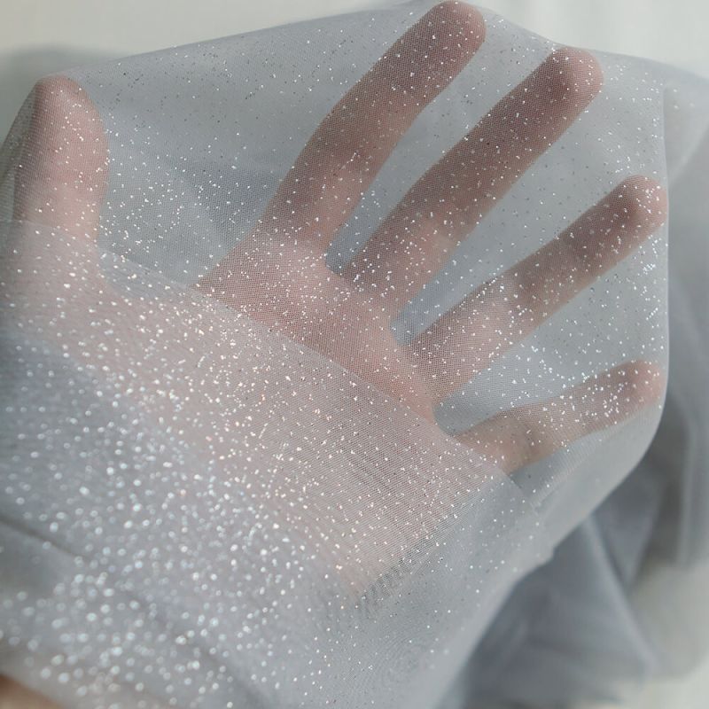 Tulle souple gris / argenté