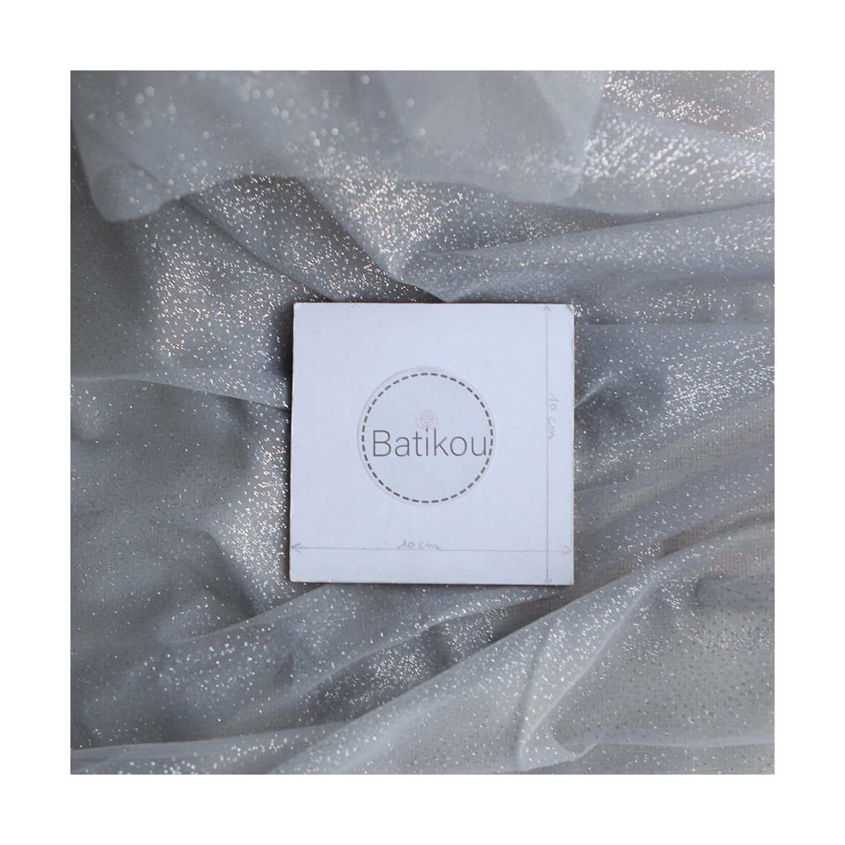 Tulle souple gris / argenté