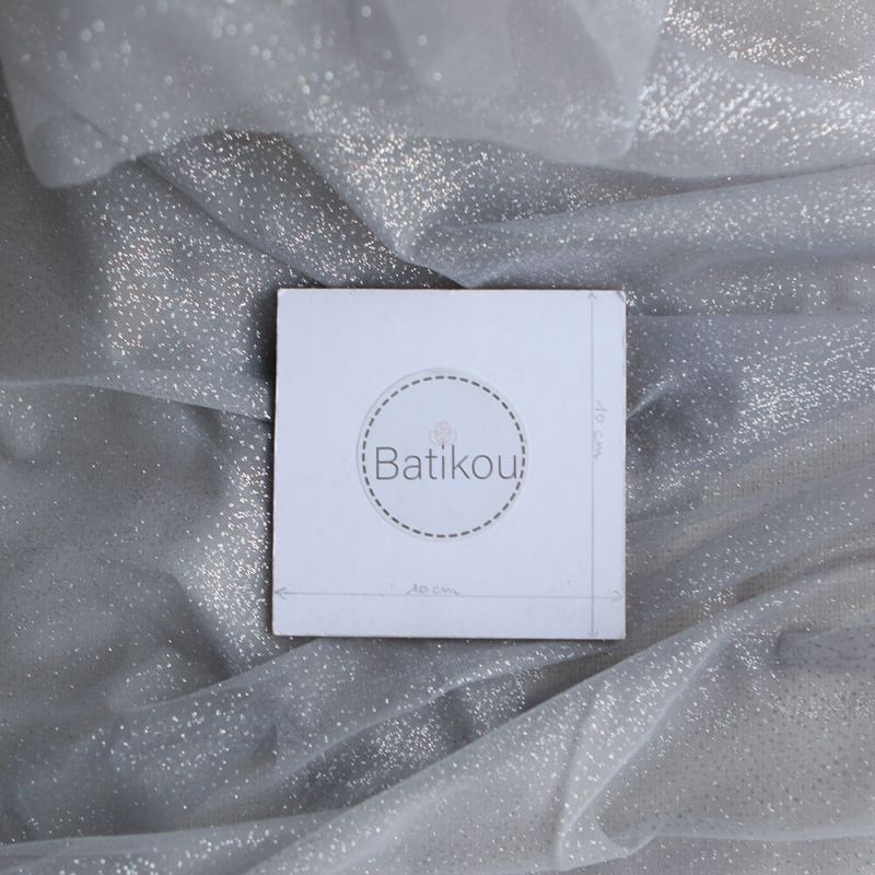 Tulle souple gris / argenté