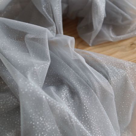 Tulle souple gris / argenté