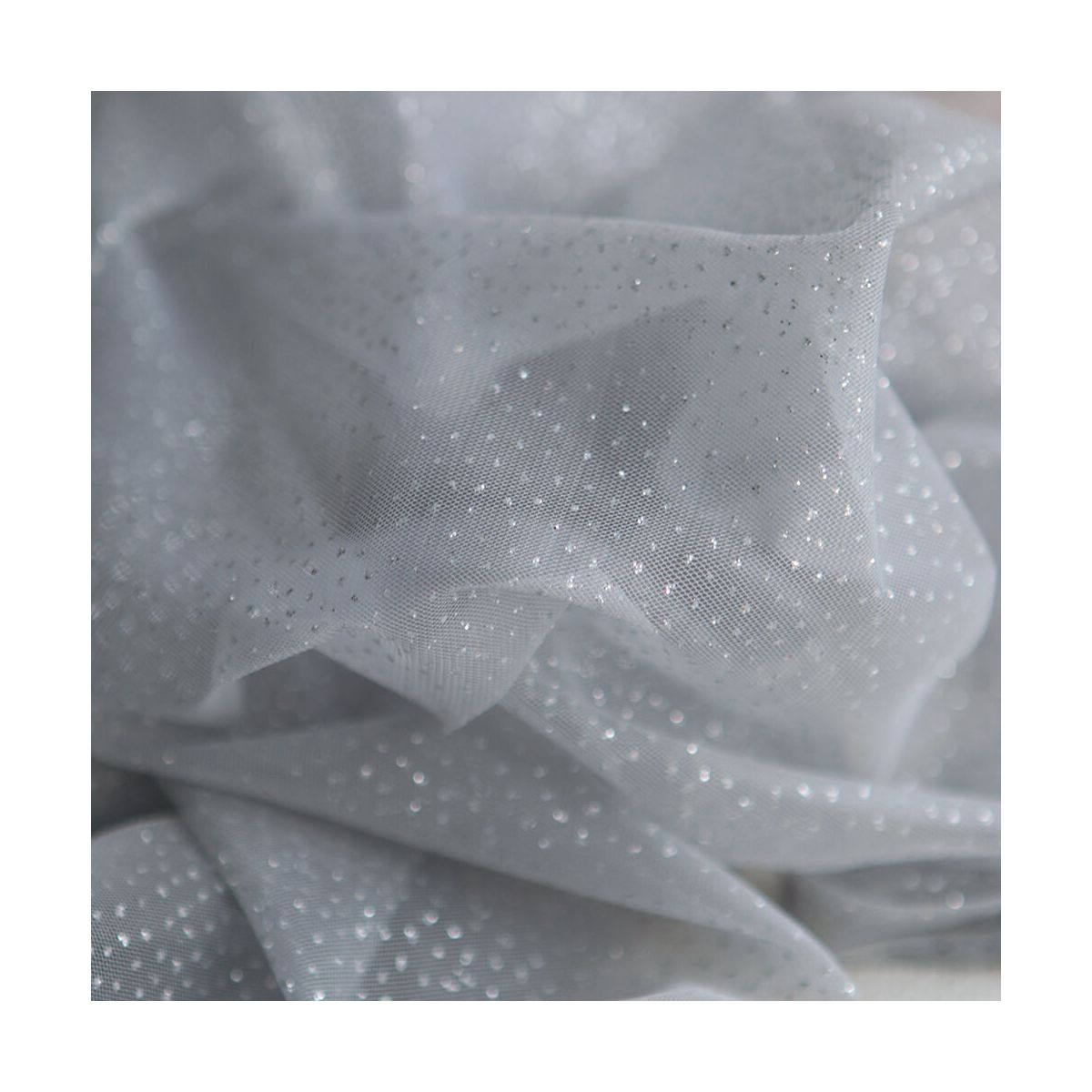 Tulle souple gris / argenté