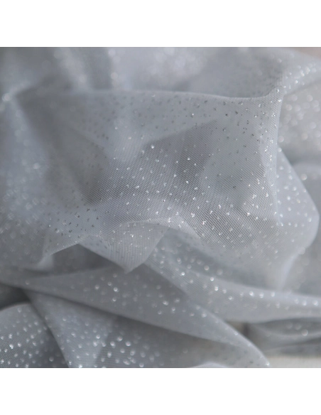 Tulle souple gris / argenté