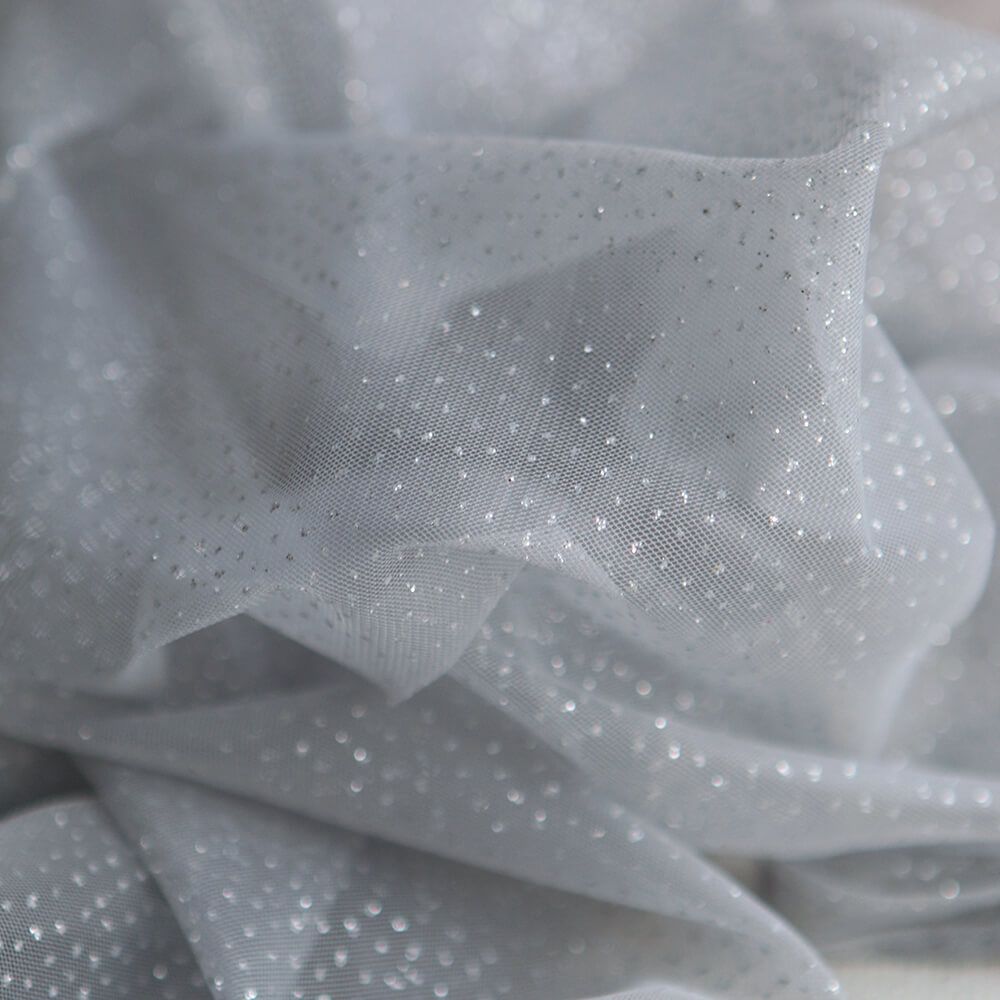 Tulle souple gris / argenté