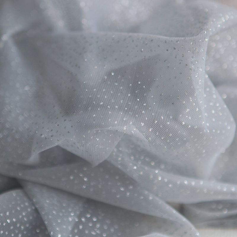 Tulle souple gris / argenté