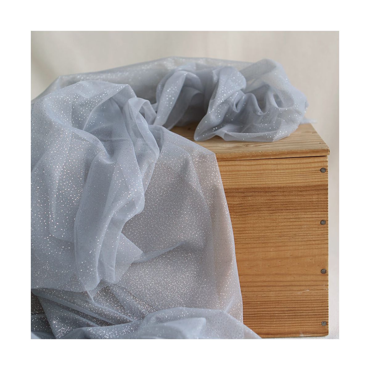 Tulle souple gris / argenté