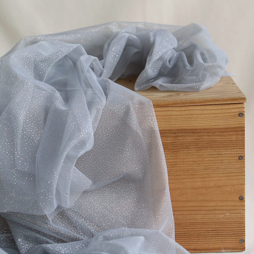 Tulle souple gris / argenté