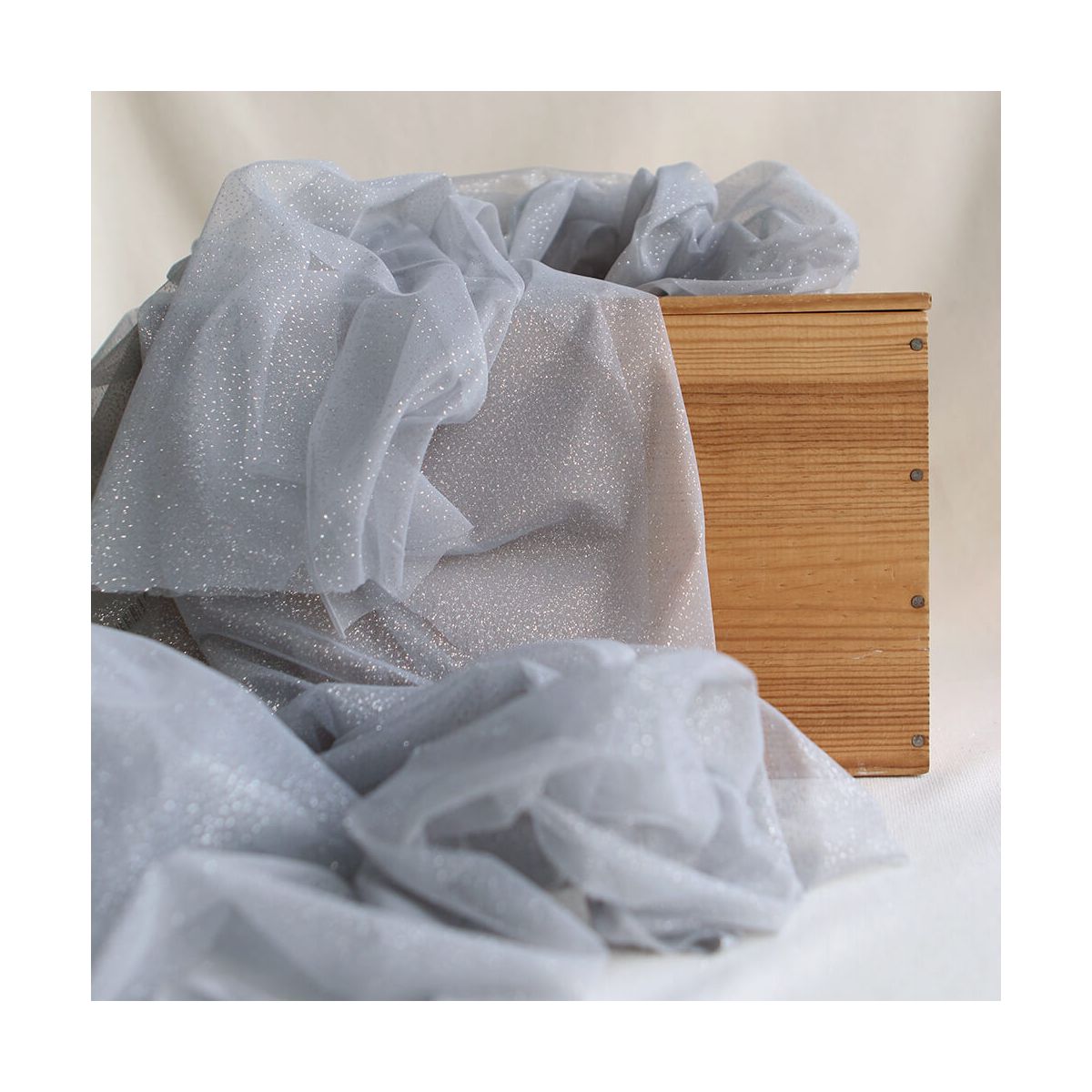 Tulle souple gris / argenté