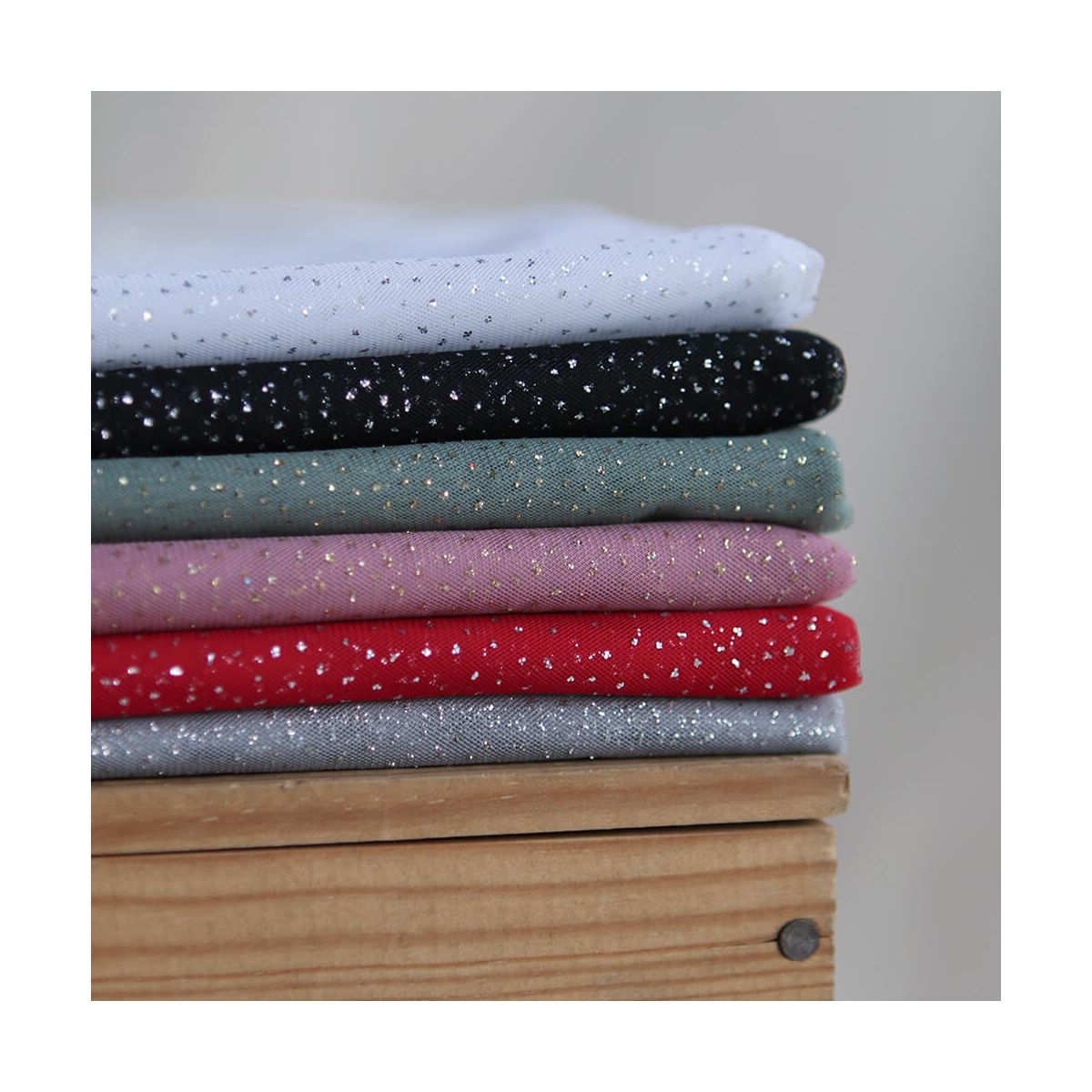 Tulle souple gris / argenté