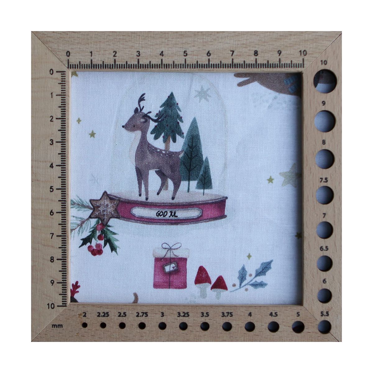 Joulua - Popeline de coton fine motif de noël