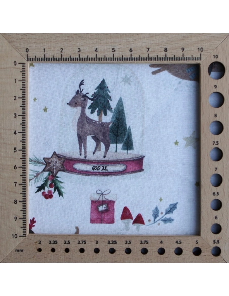 Joulua - Popeline de coton fine motif de noël