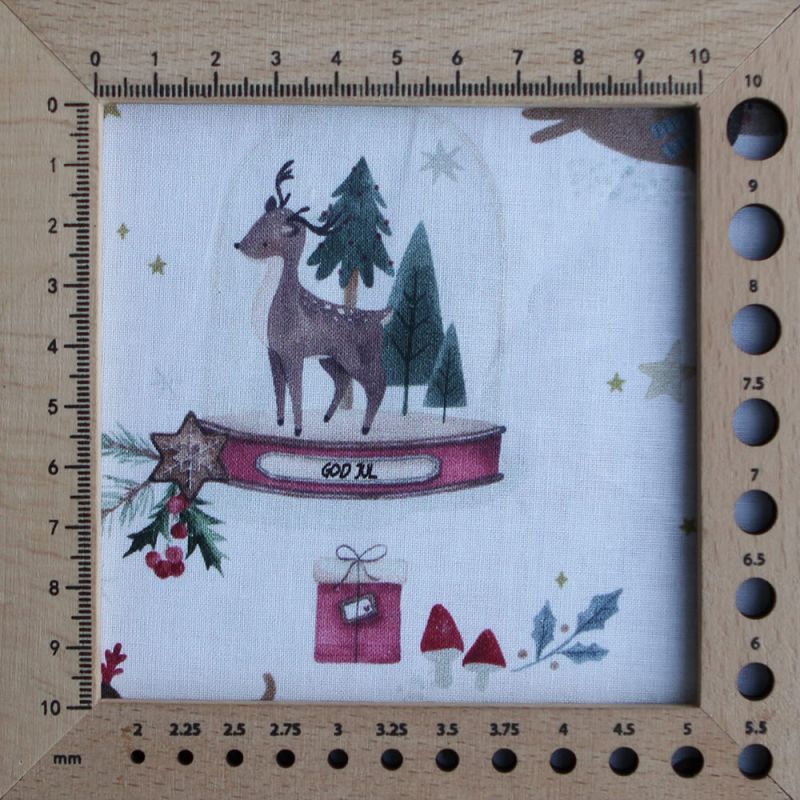 Joulua - Popeline de coton fine motif de noël