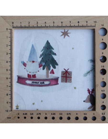 Joulua - Popeline de coton fine motif de noël