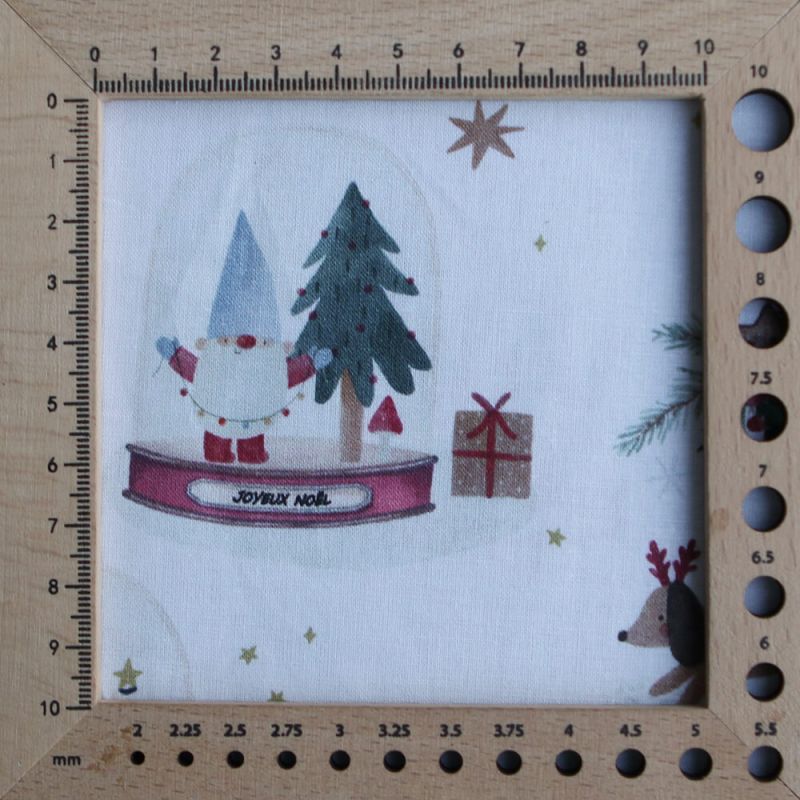 Joulua - Popeline de coton fine motif de noël