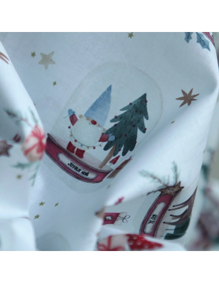 Joulua - Popeline de coton fine motif de noël