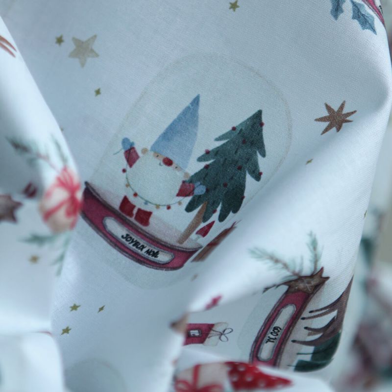 Joulua - Popeline de coton fine motif de noël