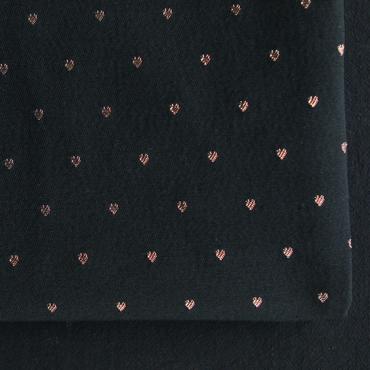 Reddia - Tissu Brocart jacquard bleu marine / doré made in France