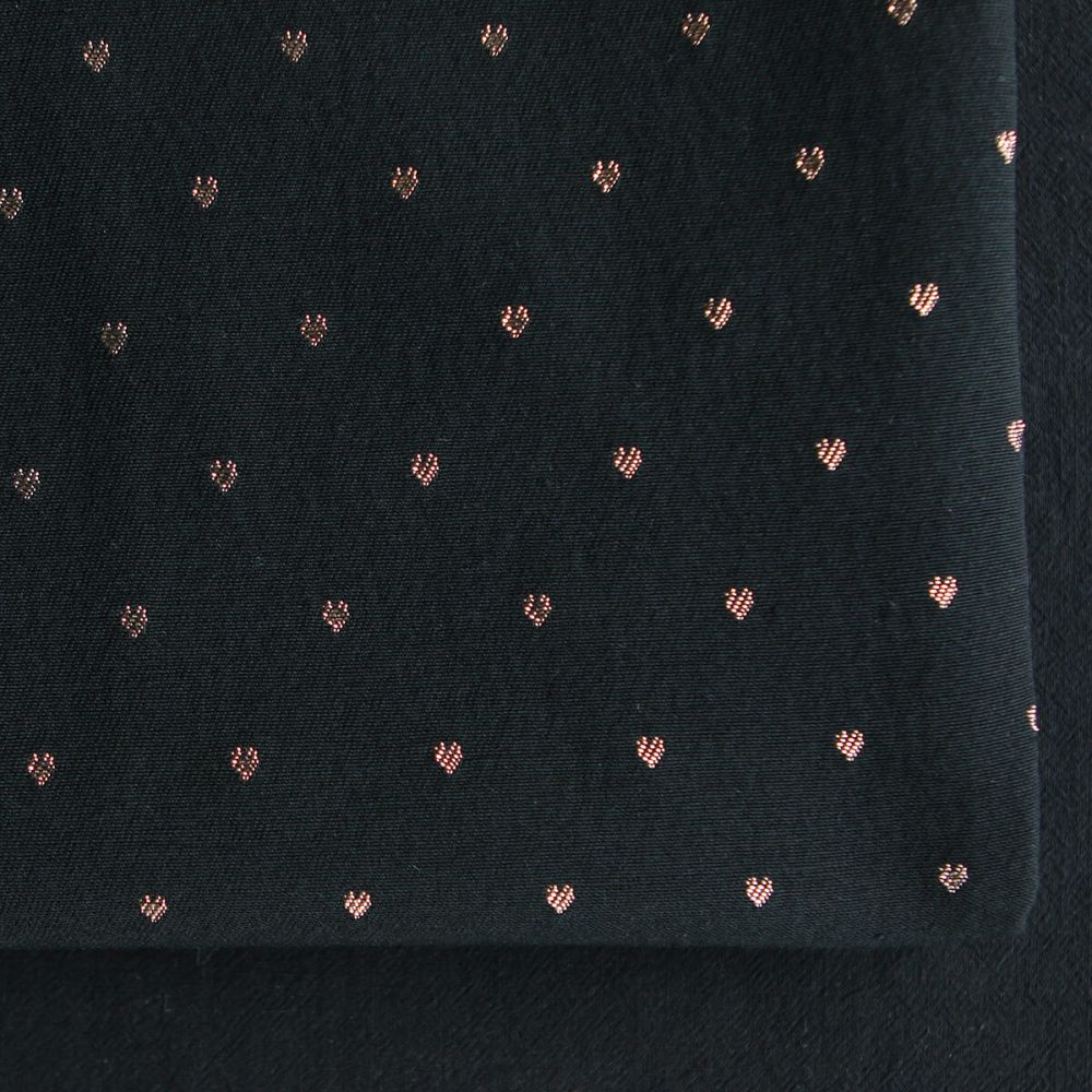 Reddia - Tissu Brocart jacquard bleu marine / doré made in France