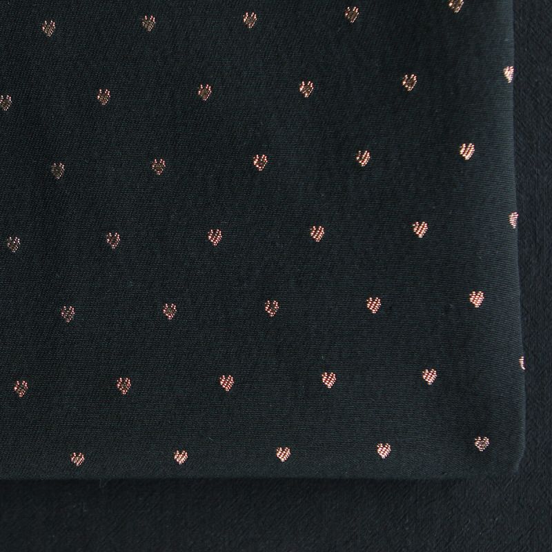 Reddia - Tissu Brocart jacquard bleu marine / doré made in France