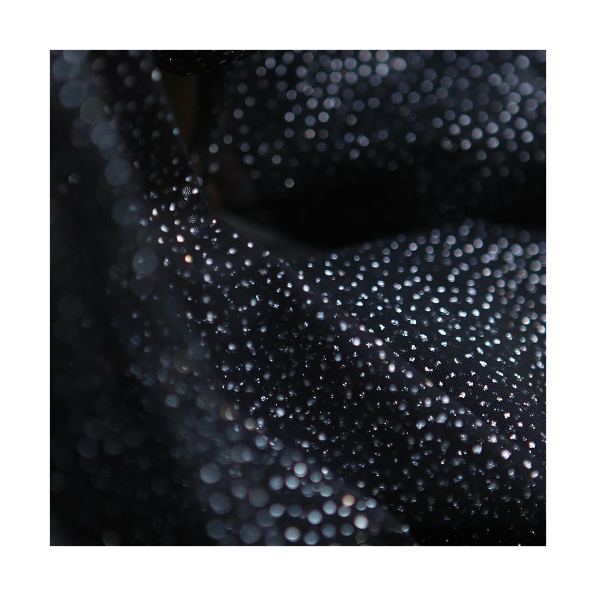 Tulle souple noir / argenté