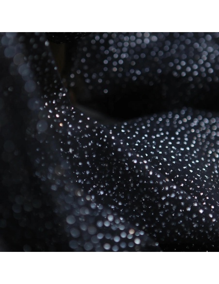 Tulle souple noir / argenté