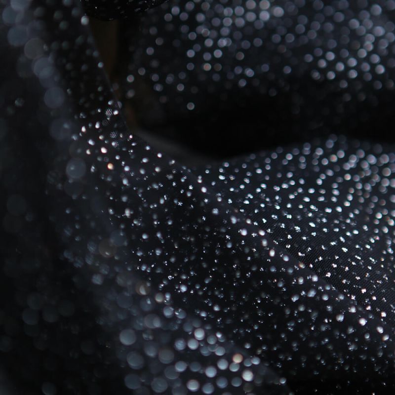 Tulle souple noir / argenté