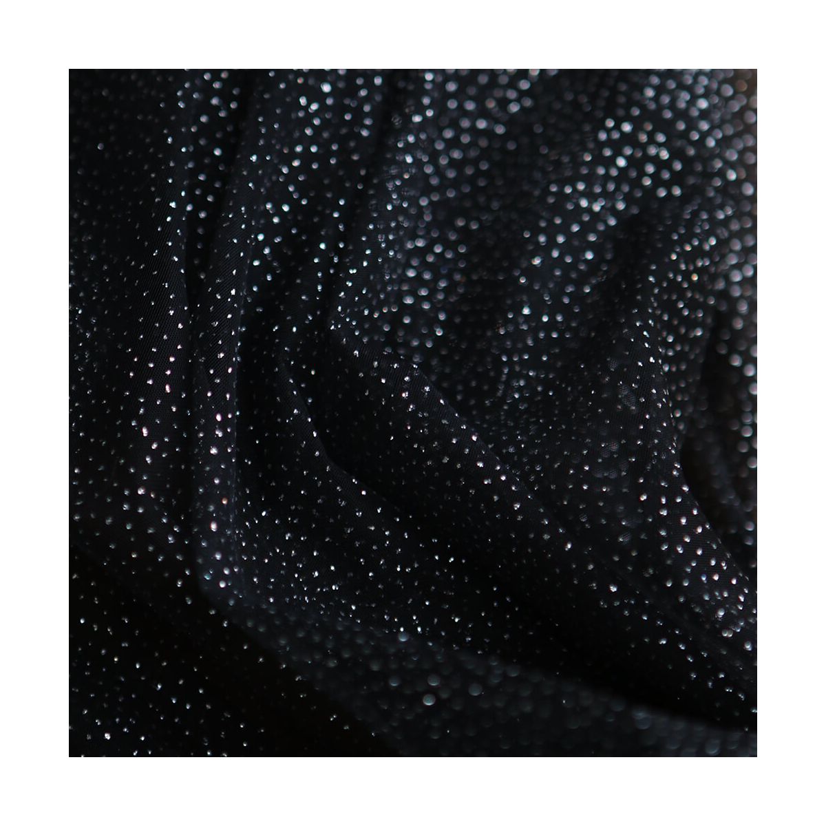 Tulle souple noir / argenté