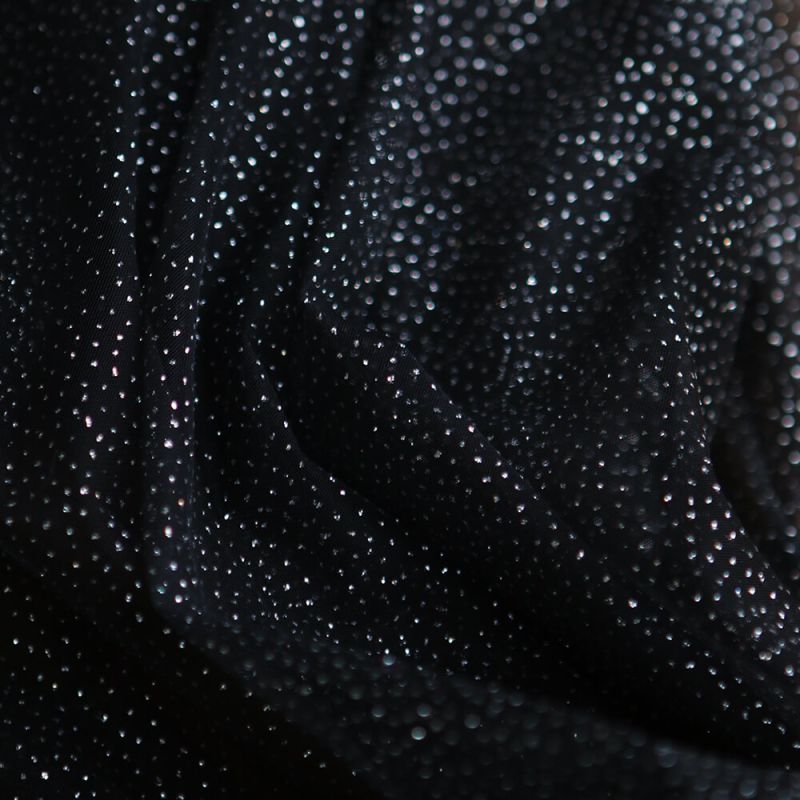 Tulle souple noir / argenté